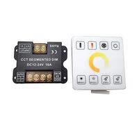 Vrabocry CCT - Controller LED universale touch panel telecomando RF DC 12-24V 5A *2(12V Max 120W,24V Max 240W) telecomando senza fili distanza 20M per strisce LED CCT 5050,2835, COB CCT