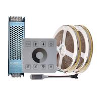 Vrabocry Cob acqua che scorre LED strip luce ws2811 bianco naturale 24V gara di cavalli sequenziale 10m illuminazione lineare LED con pannello di controllo RF Touch 24V 200W alimentatore