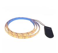 Vrabocry DC5V alimentato a batteria da pulsante 2M striscia LED gialla 3528 60LED flessibile nastro LED per retroilluminazione TV, luce notturna per armadio, decorazione per la casa, impermeabile IP65
