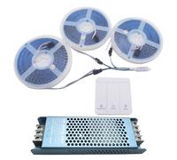 Vrabocry WS2811 2835 120Led/m Acqua che Scorre Gara di Cavalli che Scorre, Striscia di Luci LED Pixel Band DC24V Flessibile Bianco Freddo + Controller Wireless + Alimentazione Inseguimento (Set da 15m