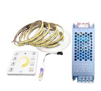 Vrabocry WS2811 Striscia luminosa ad acqua corrente COB 24V 5M CCT 2700K-6500K con luce a nastro per ippodromo e pannello di controllo touch LED da 8 tasti da 100W