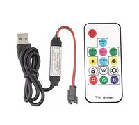 Vrabocry WS2812B WS2811 SK6812 Controller LED RGB Dimmer 5V RF Wireless 3Pin Jack Uscita USB WS2812B RGB LED Strip Remote Controller