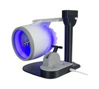 VrayKnol Ventola da desktop turbo USB con umidificatore e effetti fiamma, ventilatore da tavolo turbo, ideale per uffici o spazi di lavoro, colore: blu