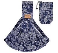 vrbabies Marsupio per neonati, morbido e leggero, con tasche e tracolla regolabile, facile da indossare, fascia anteriore per neonati e bambini da 1 a 24 mesi fino a 18 kg (blu navy)