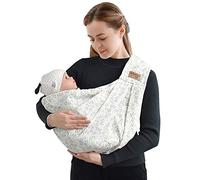 vrbabies Portagioie per neonati, da neonati a bambini piccoli, nuovo aggiornamento regolabile su una spalla per bambini da 0 a 24 mesi fino a 40 lbs (piccolo fiore giallo)
