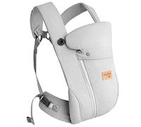 vrbabies Portagioie per neonati dalla nascita, nuovo aggiornamento Ice Silk, fascia ergonomica, con cinghia regolabile, leggera e traspirante da 0 a 24 mesi (grigio chiaro, senza cintura)