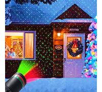 VRBFF Proiettore di luce natalizia per esterni, proiettore a LED per paesaggi da prato, lampada impermeabile per esterni, ornamento per cortile, giardino, Natale e vacanze