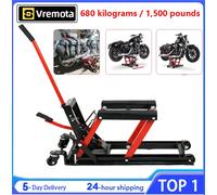 Vremota Ascensore idraulico per moto Capacità di carico 680 kg/1500 libbre Rack di parcheggio idraulico per riparazione moto per garage Red