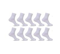 vreplrse 10 pezzi calzini da uomo assorbenti dal sudore maschio poliestere cotone inverno sottile affari calzino tubo medio casa ciclismo ufficio regali per adulti, Bianco