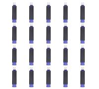 vreplrse 20 pezzi/set di sacchetti di inchiostro ricambio per penna stilografica per studenti, cartucce ricarica vibranti, sacchetti inchiostro per penna in plastica, blu cancellabile