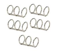 vreplrse 5 raccoglitori a fogli sciolti in metallo a 3 anelli per pettini con dorsi per diario di viaggio fai da te argento 30 mm, Argento, 30 mm