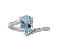 vreplrse Anello da donna a forma di goccia d'acqua vibrante, elegante anello nuziale e gioiello di fidanzamento, un gioiello accattivante che distingue dalla massa come simbolo d'amore.