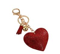 vreplrse Aspetto Squisito e Ampia Applicazione Portachiavi con Ciondolo a Forma di Cuore per Tutte Le Occasioni. Portachiavi in Metallo, Rosso
