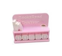 vreplrse Cartello per bancone con libri letti per l'anno Decorazioni per biblioteche rinvigorenti combinate con il bancone per l'anno dei libri letti per una , rosa