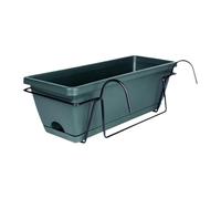 vreplrse Feste Fioriera sospesa per Verdure, trasforma Il Balcone con fioriera per Verdure, per Piante, Giardino Esterno, piantagione sospesa con Vassoio, Verde Scuro, 43x19x15cm