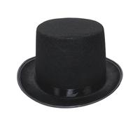vreplrse Funky Cappello a cilindro in feltro Cappello Fedora per adulti Unisex Elegante fascia in raso Party Adatto per concerti rave e mascherate Costumi formali Cappelli Jazz Flat Top