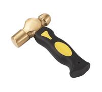 vreplrse Martello per stampaggio in ottone da 1 libbra con manico corto, realizzato in lega di ottone per una stampaggio di metalli resistente, resistente e durevole. Il manico