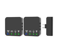 vreplrse Microfono a bavero per telefono cellulare, facile da trasportare, microfono wireless intelligente con riduzione del rumore per telefono cellulare ABS, Lampi, Doppi microfoni