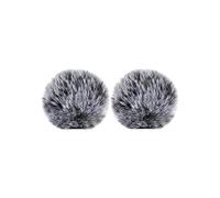 vreplrse Microfono wireless, voce chiara, portatile, facile da indossare, microfono wireless in ABS, mini microfoni, Palla di pelo antivento, Una coppia