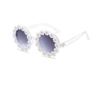 vreplrse Occhiali da sole per bambini Montature in plastica durevoli con lenti resistenti ai graffi Occhiali da sole per ragazze Età 6-8 Occhiali da sole per bambini Ragazze, bianco