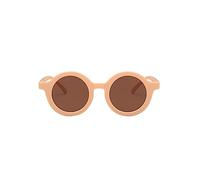 vreplrse Occhiali da sole rotondi per bambini Occhiali per bebè Protezione per il viso che indossa il beige, Rosa