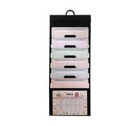 vreplrse Organizzatore di file da parete sospeso progettato per un versatile organizzatore di file espandibile adatto a tutte le età, dotato 6 scomparti, formato A4 per lettere da appendere, ufficio
