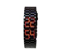 vreplrse Orologio da Uomo LED Accessorio di Moda Bracciale Amicizia Stile retrò Orologio da Polso da Polso a Mano Decorazione a Catena in Acciaio Pieno, Luce Rossa