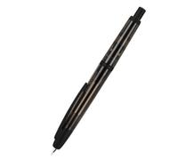 vreplrse Penna stilografica con pennino trasparente, pennino EF, convertitore di inchiostro a pressione trasparente, retrattile, scuola, clip d'argento, EF 0.38 mm