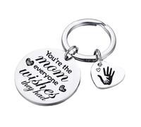 vreplrse Portachiavi in acciaio inossidabile con incisione Love For Mom, regalo per figlia, compleanno, San Per Valentino, mamma. Il portachiavi è inciso con You're Everyone Wishes Had.