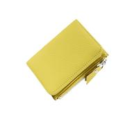 vreplrse Portafoglio corto da donna, tascabile, portatile, elegante, piccolo, pochette, per shopping, appuntamenti o per tutti i giorni, borsa da donna, alla moda, compatta, per, Giallo, 11x9x2 cm