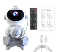 vreplrse Proiettore di luce stellata Astronauta Atmosfera Bluetooth ABS Per Star Astronauta Altoparlanti Bluetooth Luci del cielo stellato