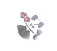 vreplrse Set di costumi da elefante con orecchie, cerchietto, naso, papillon, guanti, feste a tema Halloween, giochi di ruolo per bambini. Il set costumi da elefante per