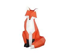 vreplrse Statua in Cartone di Carta Resistente per Decorazioni per la casa o progetti artistici Simpatico e per Unico Animale in Cartone 3D di Cartone Animato Papercraft, Volpe accovacciata
