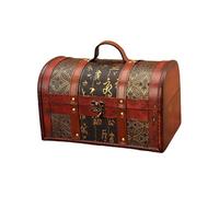 vreplrse Valigia vintage con scatola portaoggetti, accessori per studi fotografici, scrigno del tesoro in legno nostalgico Per unico che aggiunge fascino antico a qualsiasi