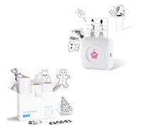 vretti Mini stampante per etichette Bluetooth TP2-Y, 3 rotoli di etichette bianche disponibili come accessorio opzionale, compatibile con Android e iOS, stampante termica portatile per appunti