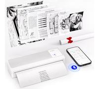 vretti P83 Stampante portatile A4 da viaggio, stampante termica A4 compatibile con Android e iOS, stampante portatile supporta carta termica A4 210 x 297 mm, per casa, ufficio, foto