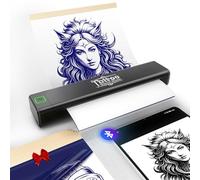 vretti Stampante Per Tatuaggi, Stampante Stencil Tattoo con 5 Pezzi di Carta Trasferimento, per Artisti e Principianti, Compatibile con Smartphone & PC