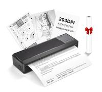 vretti Stampante Portatile A4 Compatibile con Phone/PC/USB, Bluetooth | Wireless Stampante Termica Stampa Contratti/Ricevute/Documenti,Nero