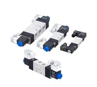 VRHZSKCN 4V120-06 4V220-08 4V320-10 4V420-15 Elettrovalvole pneumatiche 5/2 Vie Porta valvola Bobina Singola DC24V AC220V(4V430C-15 DC24V)
