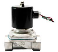 VRHZSKCN Elettrovalvola a Membrana normalmente Chiusa da 1-1/4" Elettrovalvola a solenoide in Acciaio Inossidabile a 2/2 Vie Aria Acqua 24V(NBR-Seal_24VDC)