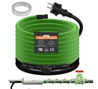 Vrietina Cavo riscaldante autoregolante, 8 m, antigelo con termostato integrato per la protezione dei tubi dell'acqua, ideale per piante, impermeabile con spina di protezione 35 W/m, 230 V, IP65