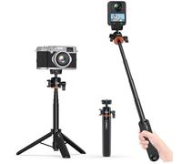 VRIG - Mini treppiede estensibile da 51,1 cm, con testa a sfera a 360°, 4 livelli di regolazione con attacco a slitta fredda, per action camera da 1/4"