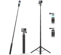 VRIG Treppiede magnetico per selfie da 160 cm, mini treppiede estensibile a sgancio rapido per Hero 13 12 1110 9 8 7 6 5 4 3 2, Fusion, Max, Session, AKASO, SJCAM, DJI OSMO
