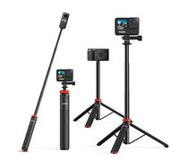 VRIG UURig TP-03 - Bastone per selfie e treppiede, 130 cm, invisibile per GoPro Max Hero 10 9 8 7 6 5 4, DJI Osmo Action, Insta 360 One R e altre fotocamere d'azione