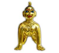 VRINDAVANBAZAAR.COM Statua Radha Rani in Ottone Murti, Radha Krishan Idol, Laddu Gopal murti, Krishna Idol (per uso domestico del tempio, uso dotato) Vetrina decorativa Dimensioni 0; Altezza 2,5 cm