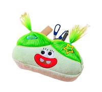 Vriusi Astuccio in peluche, astuccio per la scuola,Borsa portaoggetti per cancelleria carina per bambole creative con capelli lunghi dei cartoni animati | Astuccio colorato creativo per bambole con