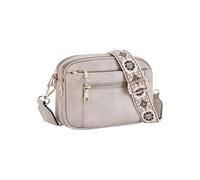 Vriusi Borsa a tracolla da donna, borsa piccola alla moda con tracolla regolabile, borsa media in morbida pelle, multi tasca alla moda in pelle PU, grigio, Refer to description