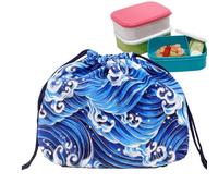 Vriusi Borsa per il pranzo riutilizzabile in stile giapponese, pratica borsa per il pranzo, borsa per il pranzo, borsa portatile per picnic, donne, lavoro, viaggi