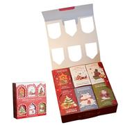 Vriusi Christmas candy boxes 6-grid cookie containers Christmas Eve boxes Chocolate candy box Creative candy storage Holiday treat boxes Festive cookie organizers Christmas containers Decorative