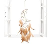 Vriusi Dream Catchers, Crescent Dream Catcher, Star Catcher, Feathers Catcher for Car, Wedding Catcher, Boho Ceiling Decor, Bedroom Catcher Decor, Dream Catcher Pendant, Bohemian Catcher